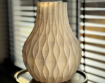 Wazon konturowy drukowany w 3D | Nowoczesna rzeźbiarska dekoracja domu (do 48 cm)