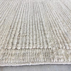 Hand-Knitted Chunky Wool Rug - Soft Natural Textured Rug for Living Room, Nursery, or Bedroom image 9