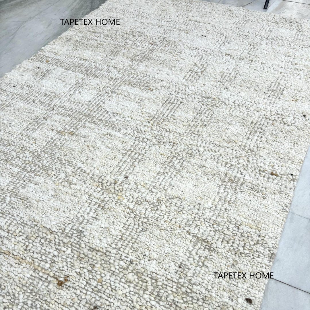 Handwoven Scandinavian Wool Rug – Abstract Loop Carpet Runner (8x10) - Etsy