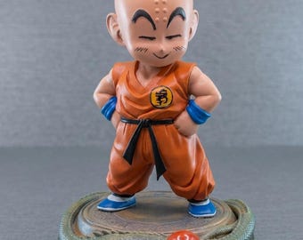 Estatua de Krillin de Dragon Ball – Figura de coleccionista pintada (6 pulgadas) a escala 1:10 de Studio Velonica