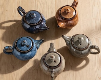Ceramic Teapot: Traditional Chinese Glazed Tea Pot, Modern Kitchen Décor