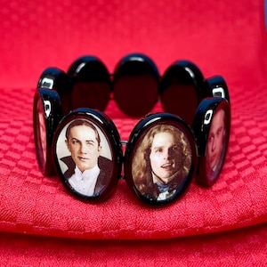 Famous Vampires Bracelet Altered Art Dracula Eric Bill Lestat Louis Edward Spike Can Customize