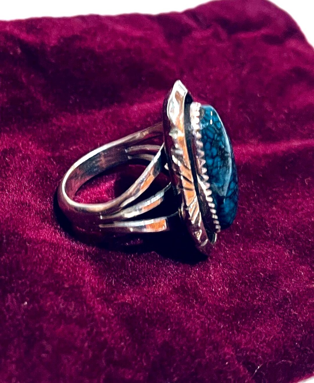Ben Boyd Sterling Silver Turquoise Navajo Indian Ring Sz 8 Vintage - Etsy