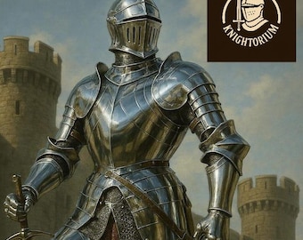 Medieval Knight in Historical Plate Armor | Full – Steel Plate Set for Display or Cosplay