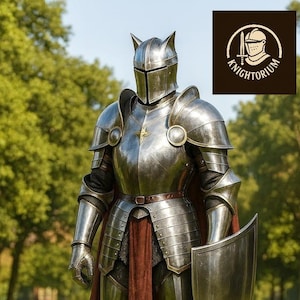 Mittelalterliche Ritter-Ganzer Stahlpanzeranzug - Gothic Cosplay Display Bild 1