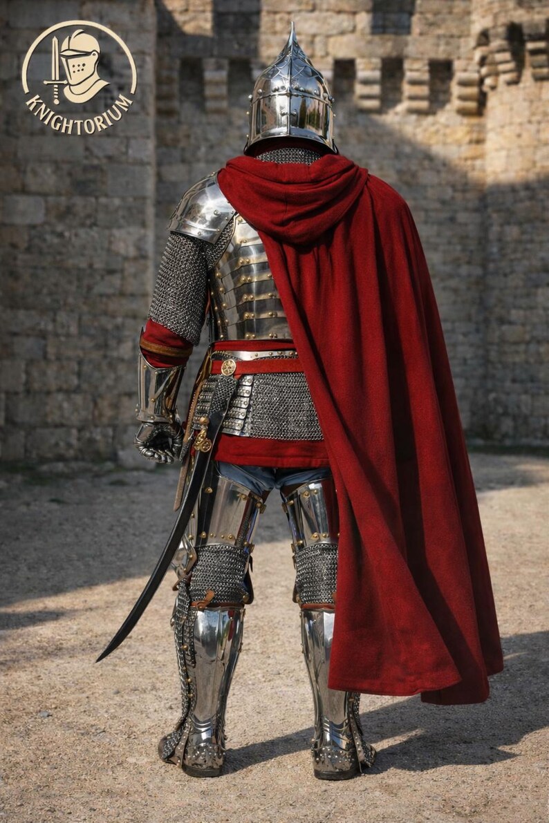 Medieval Knight Armor Suit Full Body Steel Armor Costume Handmade LARP ...