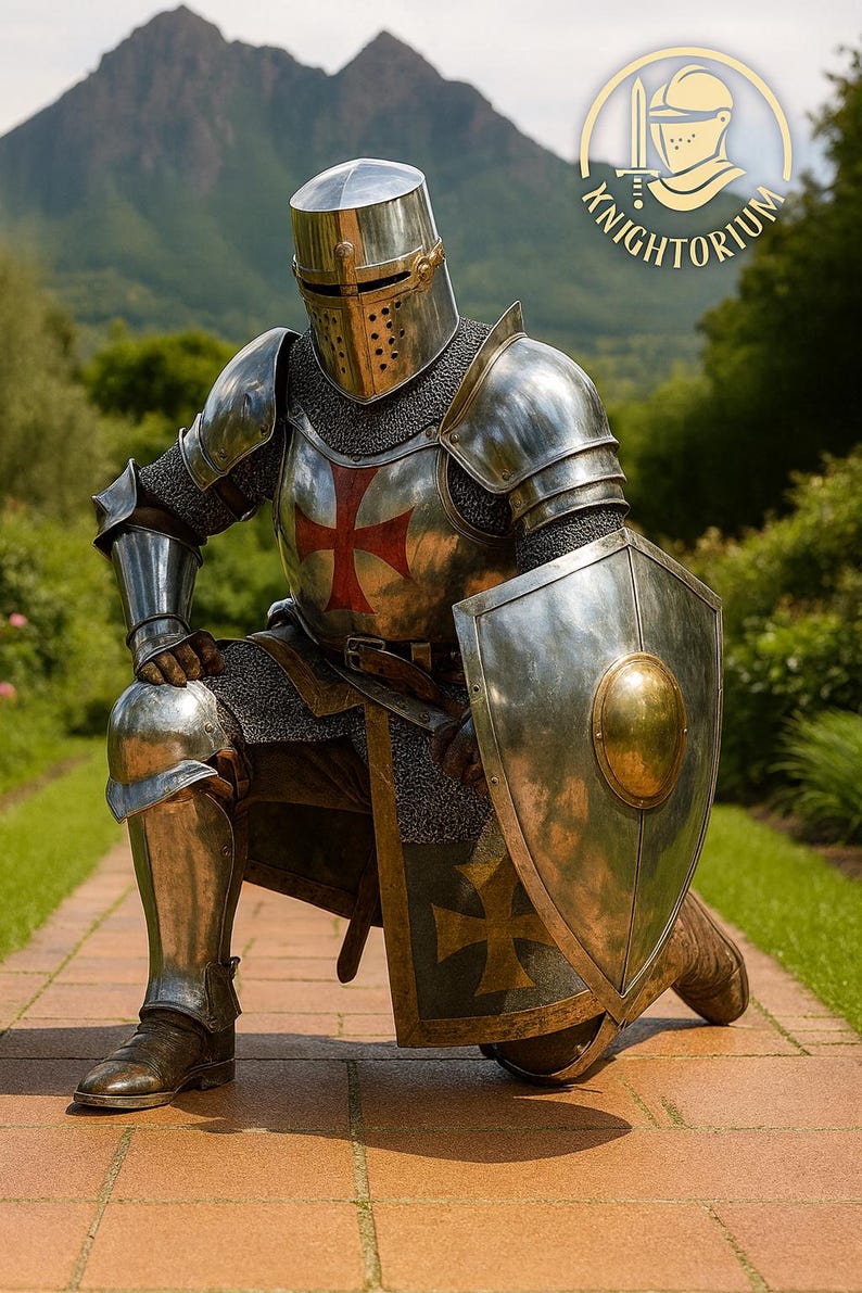 Medieval Full Plate TEMPLAR Knight Armor Suit With Helmet – Wearable ...
