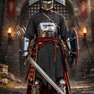 Medieval Knight Armor Set, Handmade Steel Armor, Functional Warrior Costume, LARP Cosplay Armor Full Body Knight Suit Renaissance Armor Gift image 8