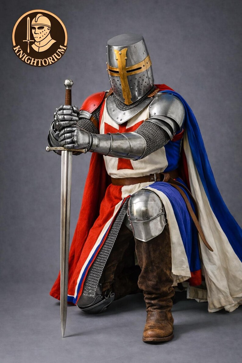 Medieval Templar Knight Armor Costume | Full Body Crusader Armor With ...
