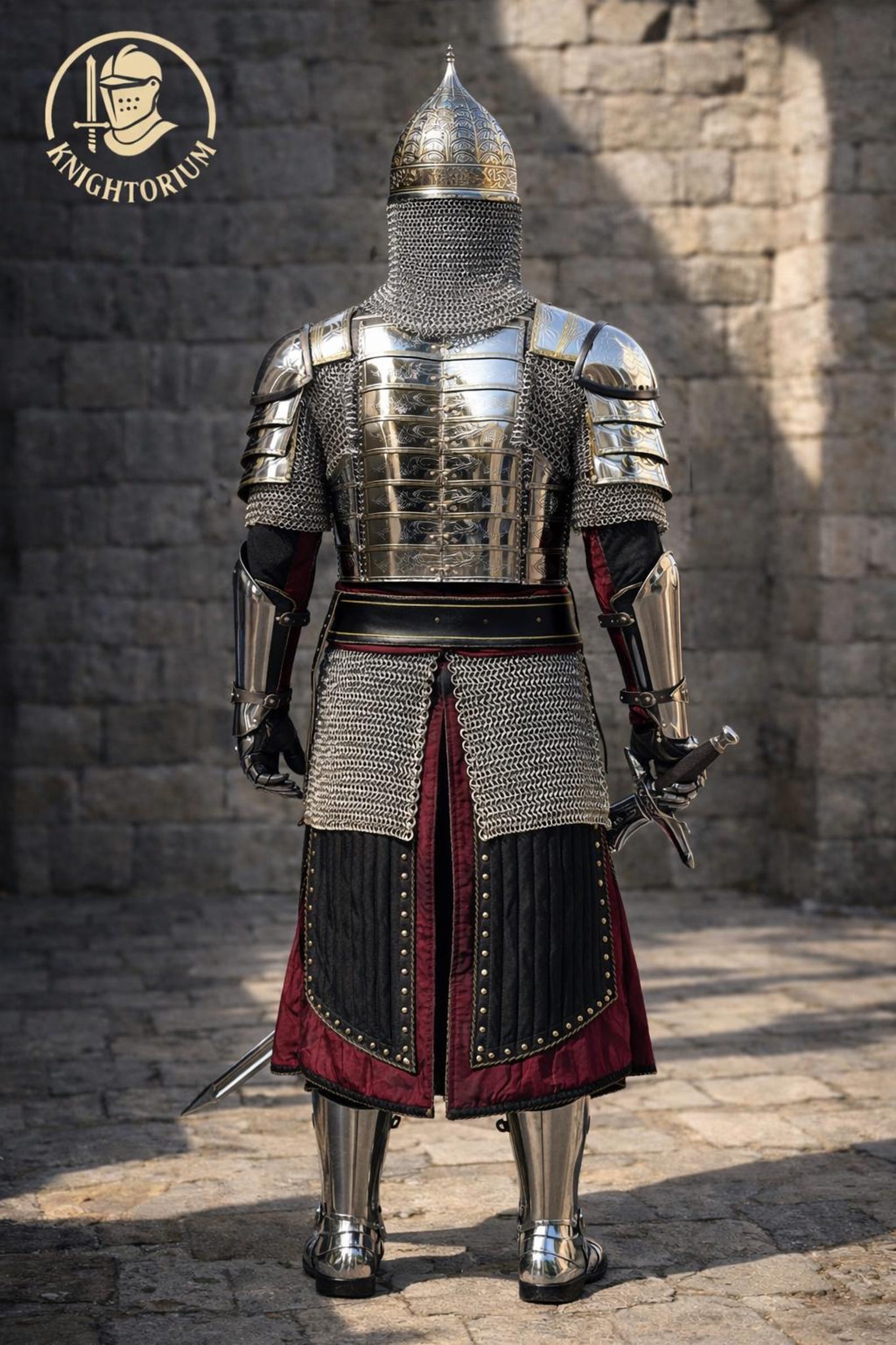 Handcrafted Medieval Knight Armor Full Body Steel Armor Costume LARP ...