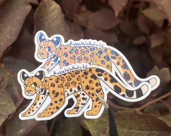 Jaguar Sticker, Weatherproof and Handmade