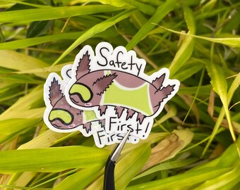 Saddleback Caterpillar Sticker Safety First!