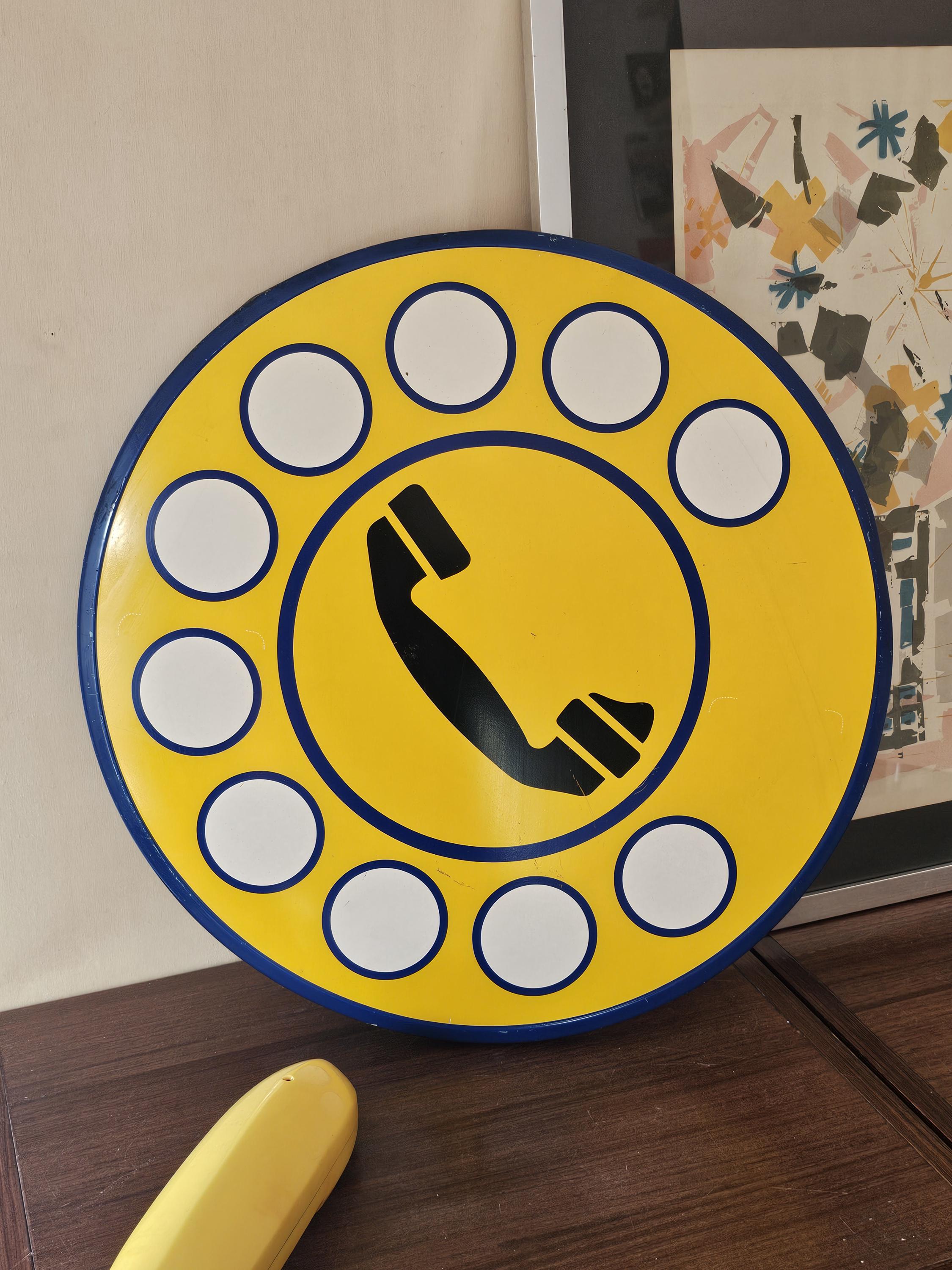 Original Italian Public Telephone Sign From the 1970s and 1980s - Etsy