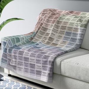 Top 200 Drug Study Blanket • Pharmacology Reference • Plush Velveteen Blanket • Gift for Medical, Nursing, PA, NP & Pharmacy Students Neutral