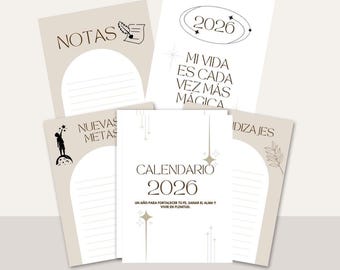 Calendario 2026 con frases bíblicas.