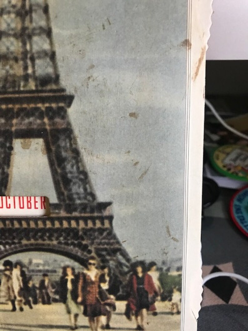 Cavallini and Co Perpetual Calendar With Retro Eiffel Tower Etsy