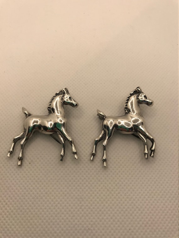 Sterling Silver Horse Pins/Ponies Set of Two (2)