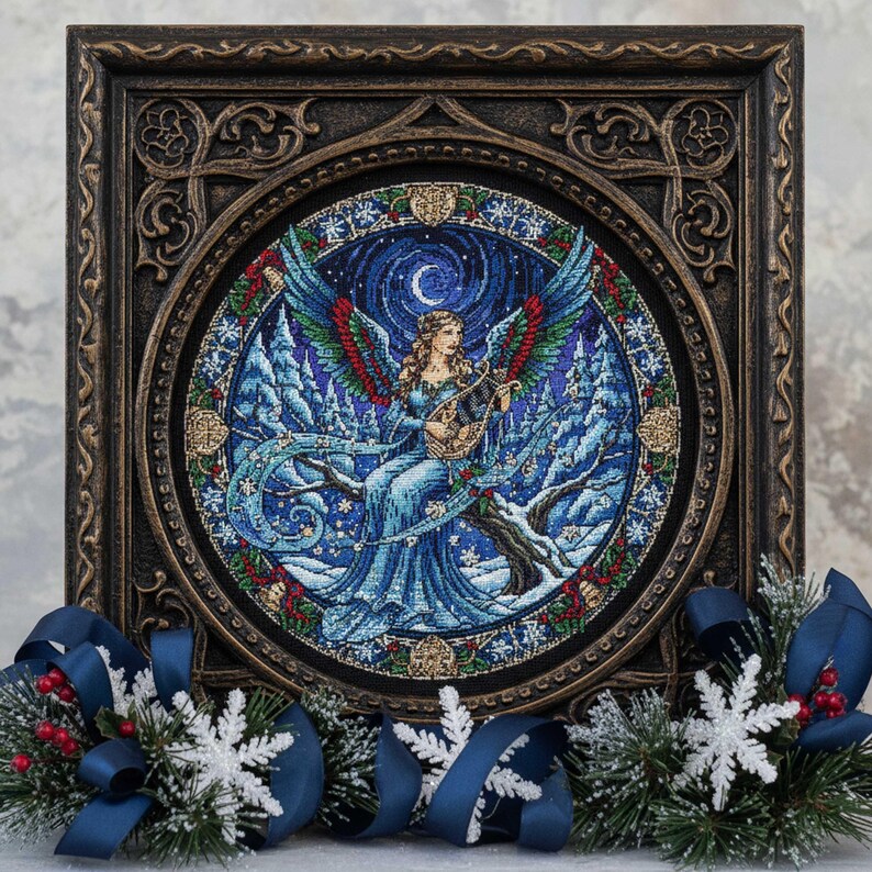 Drawing Radiating Patterns.pdf Winter Angel Cross Stitch Pattern PDF – Moonlit Snowy Forest Embroidery ...