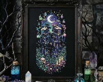 Patrón de punto de cruz de Dark Alchemy: Bordado gótico del Doctor de la Plaga Celestial (PDF)