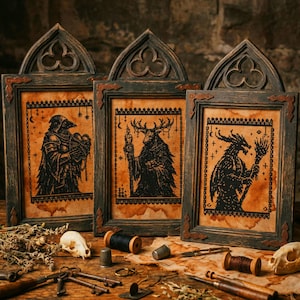 A captivating fantasy-inspired cross stitch bundle image presenting a complete embroidery pattern shop in a single layout. The design highlights “515+ Entire Shop Cross Stitch Bundle – Lifetime Access” at the center, surrounded by colorful embroidery hoops filled with witchy, gothic, and fantasy cross stitch designs. Visible patterns include dragons, spellcasting witches, celestial moons, gothic architecture, enchanted forests, and magical motifs. This image showcases a premium digital PDF