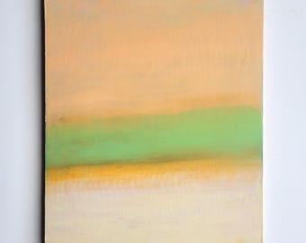 Original Abstract Painting - Cold Wax and Oil Paint - Summer n.13 - Framed 26x32cm - Contemporary