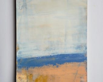 Original Abstract Painting - Cold Wax and Oil Paint - Spring n.4 - Framed 26x32cm - Art