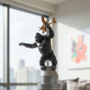 King Kong Statue 3D Printable STL Files (plus free gift: Christmas Tree Topper version!)