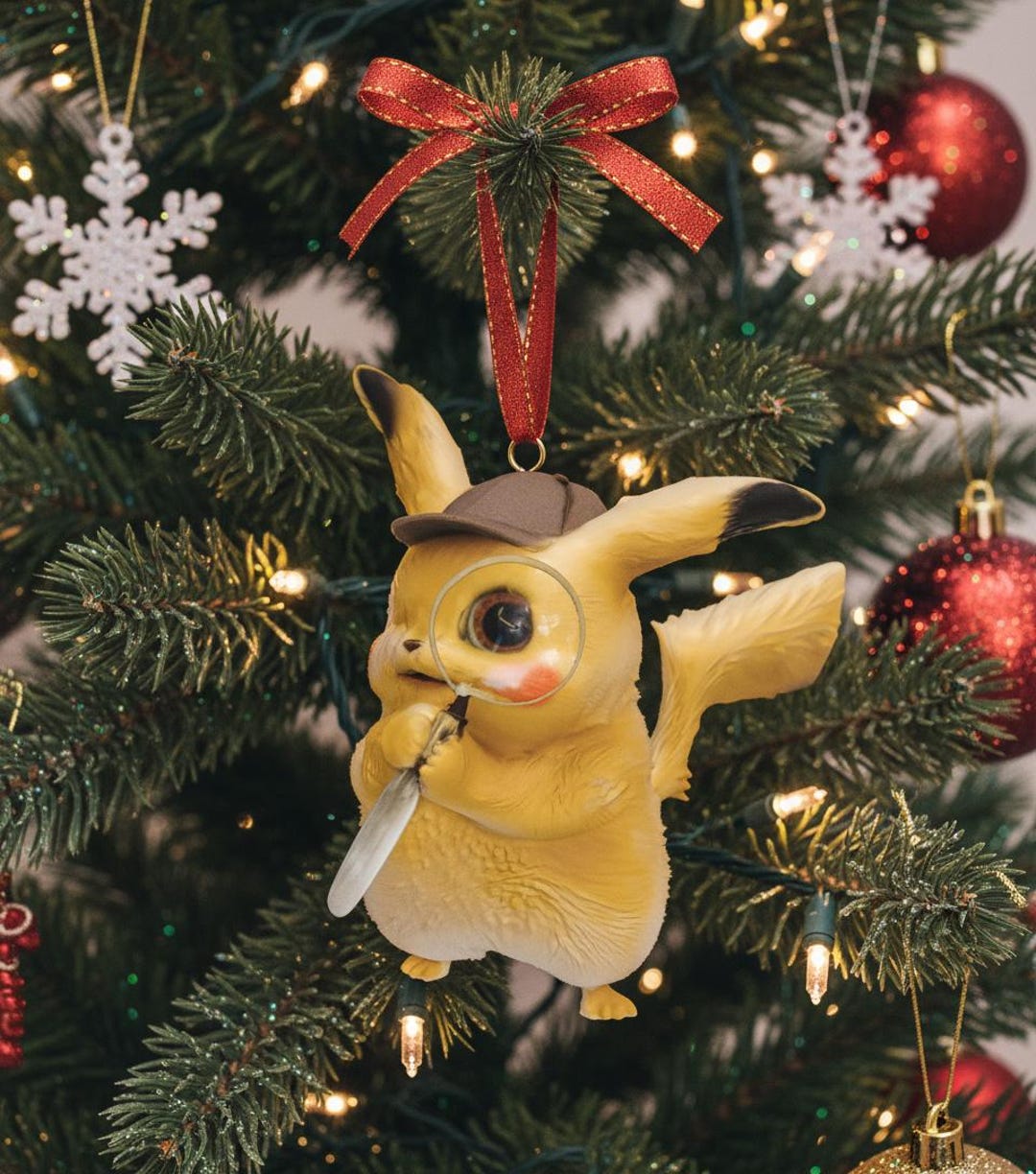 Detective Pikachu Inspired 3D Printable Christmas Tree Ornament STL ...