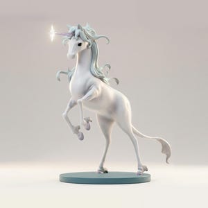 Den sista enhörningen 3D-utskrivbar statyfigur STL-fil