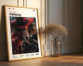 Hellsing Ultimate Anime Poster: Minimalistische Anime Manga Art Print