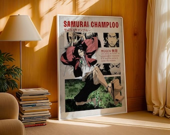 Póster de anime Samurai Champloo / Impresión de arte manga vintage