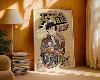 Attack On Titan Poster: Minimalist Vintage Anime Print