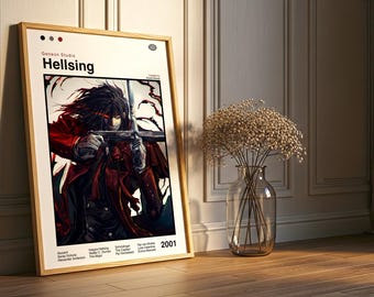 Hellsing Ultimate Anime Poster: Minimalistische Anime Manga Art Print