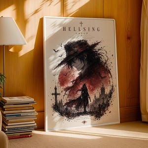 Hellsing Ultimate Anime Poster : Minimalist Anime Manga Art Print