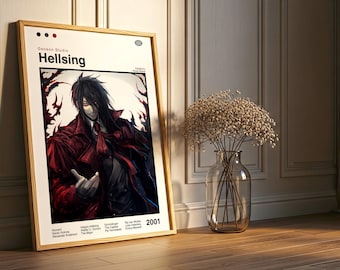 Hellsing Ultimate Anime Poster: Minimalistische Anime Manga Art Print