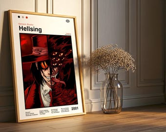 Hellsing Ultimate Anime Poster: Minimalistische Anime Manga Art Print