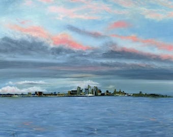 Obra de arte del horizonte de Liverpool, Arte mural del río Mersey, Impresión artística