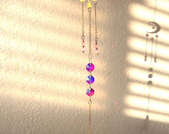 Cresant Moon And Stars Suncatcher