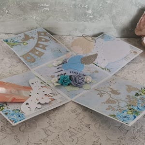 Exploding box gift for a boy's first communion