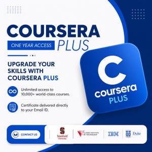 1 Jahr Coursera Plus | Unbegrenzter Online-Lernzugang | Über 4.500 Kurse | Professionelle Zertifikate | Google, IBM, Meta & Microsoft