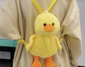 Cute Duck Backpack, Kawaii Animal Backpack, Yellow Duck School Bag