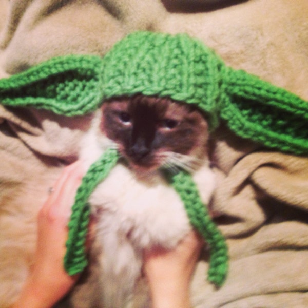 Yoda hat for extra small dogs or cats Jedi costume Star Wars geekery nerdy skywalker