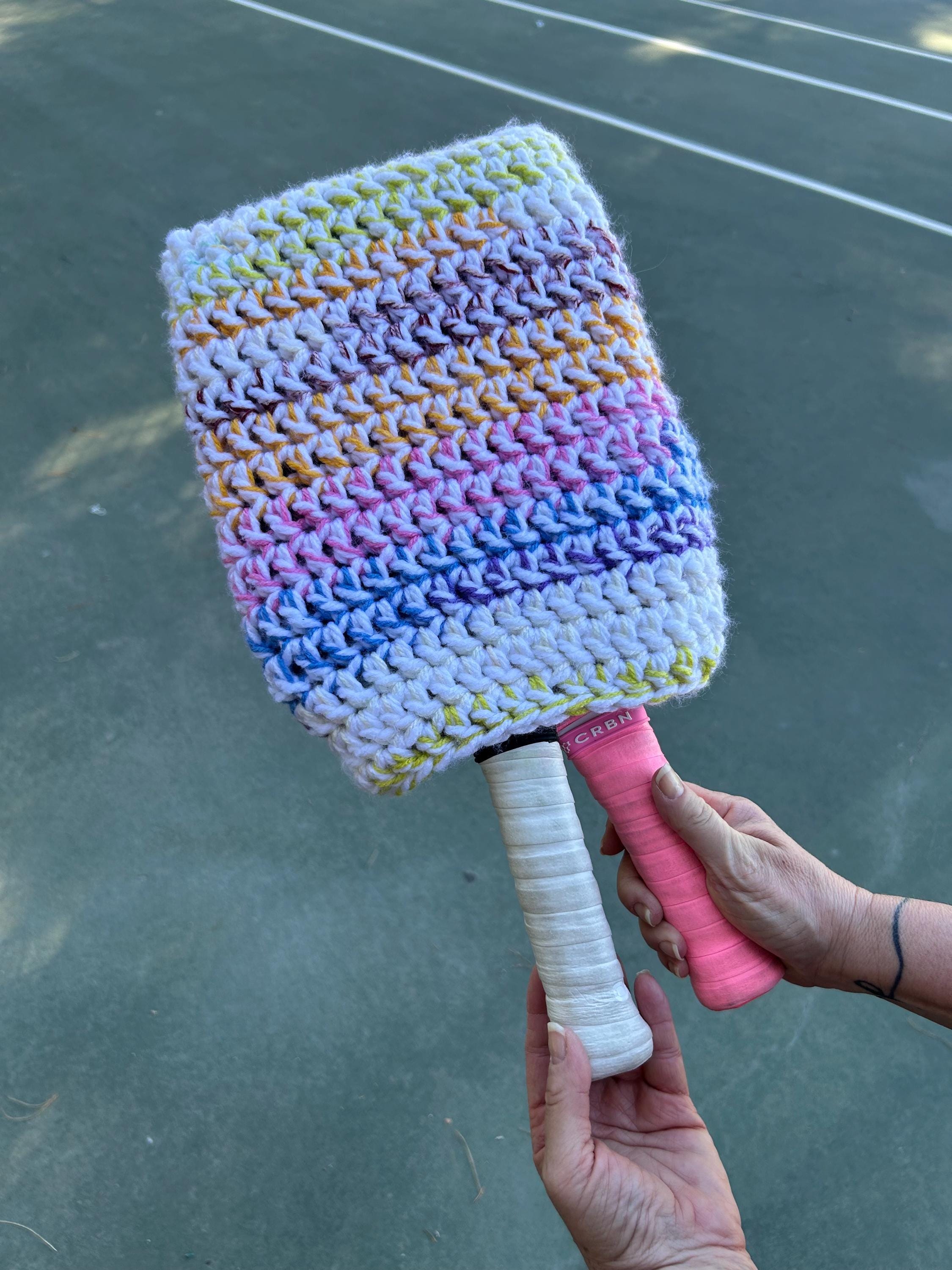 revo.　ヨーロッパ　ハンドメイド　カバー　かぎ針 Crochet racket cover - Etsy 日本