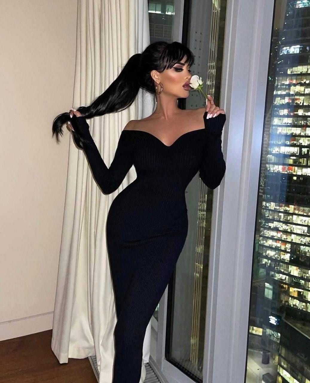 bodycon maxi dress outfit Final Sale Plus Size Knit BodyCon Mini Sweater Dress in White and Blac   Chic And Curvy