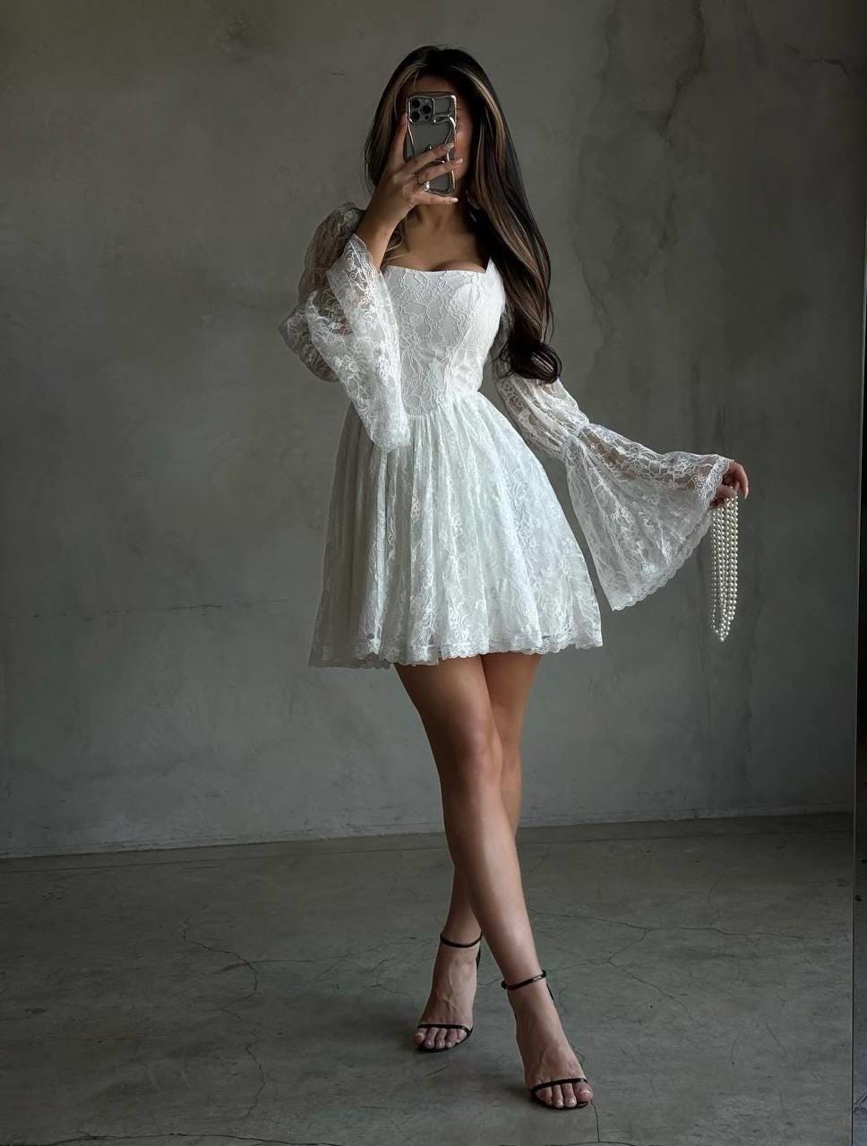 Ivory Long Sleeve Mini Dress - Etsy Ivory Long Sleeve Mini Dress - Etsy