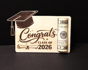 Wood Graduation Gift Money Holder - Pack of 5