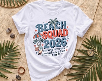 Beach Squad 2026 PNG, Summer Vacation PNG, Family Beach Trip Design, Beach Party Shirt Print, Coastal Summer Graphic, Digital Download