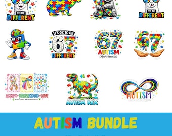 Autism Awareness PNG, Accept Understand Love, Six Seven, Capybara (Digital Download)