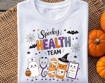 Halloween Healthcare PNG, Spooky Nurse PNG, Medical Halloween Clipart, Ghost Doctor PNG, Healthcare Team Digital Download