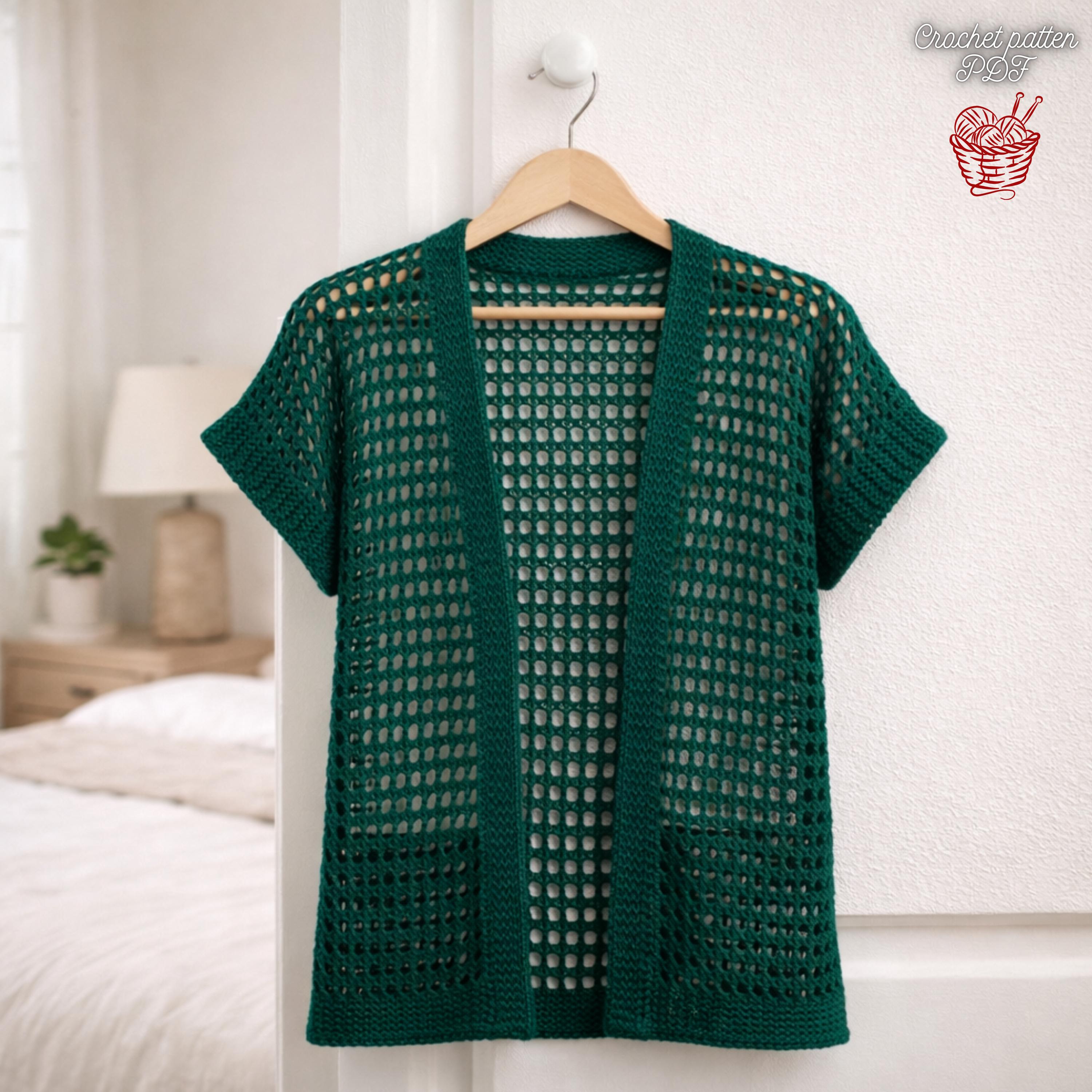 30 Mesh Sweater Crochet Patterns for Airy Layers, Pullovers, and Cardigans 31 Easy Summer Mesh Cardigan Crochet Pattern